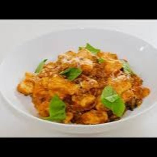 Homemade Gnocchi Bolognese.