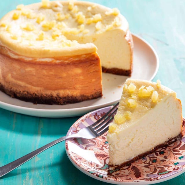 Ricotta Lemon Zest Cheesecake.