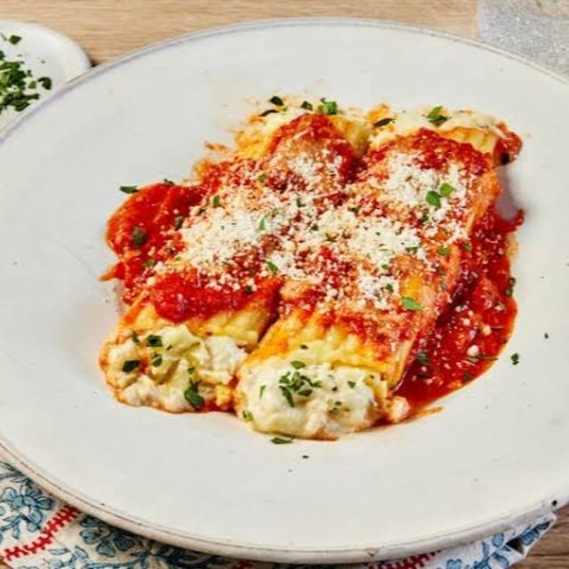 Homemade Manicotti.