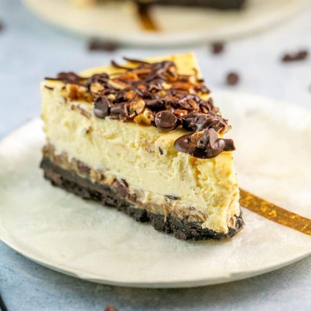 Turtle Topped Cheesecake.