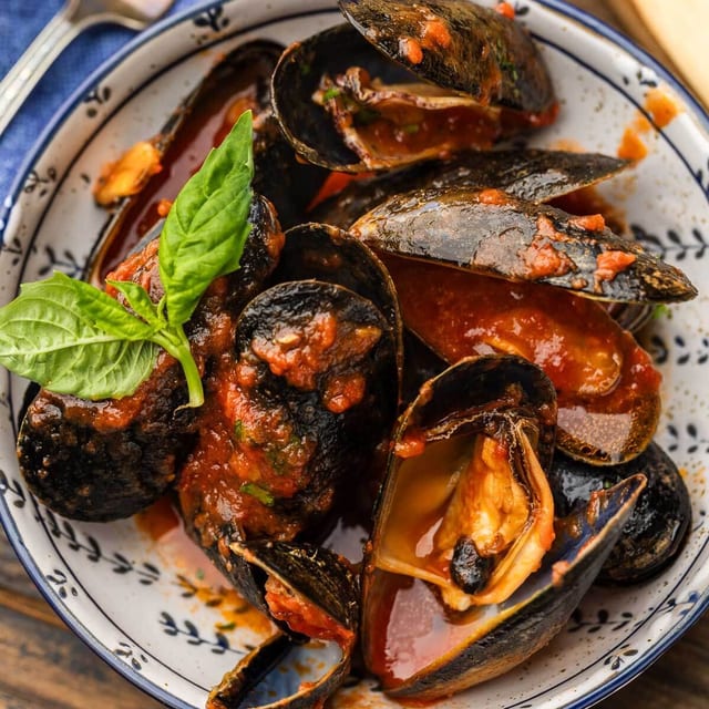 Linguine with Mussels Marinara.
