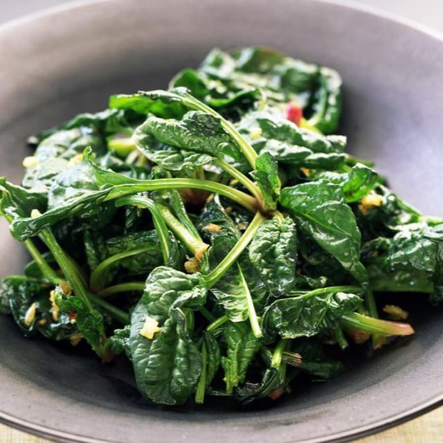 Sautéed Spinach.