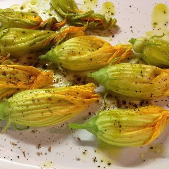 Stuffed Zucchini Blossoms (While Supplies Last).